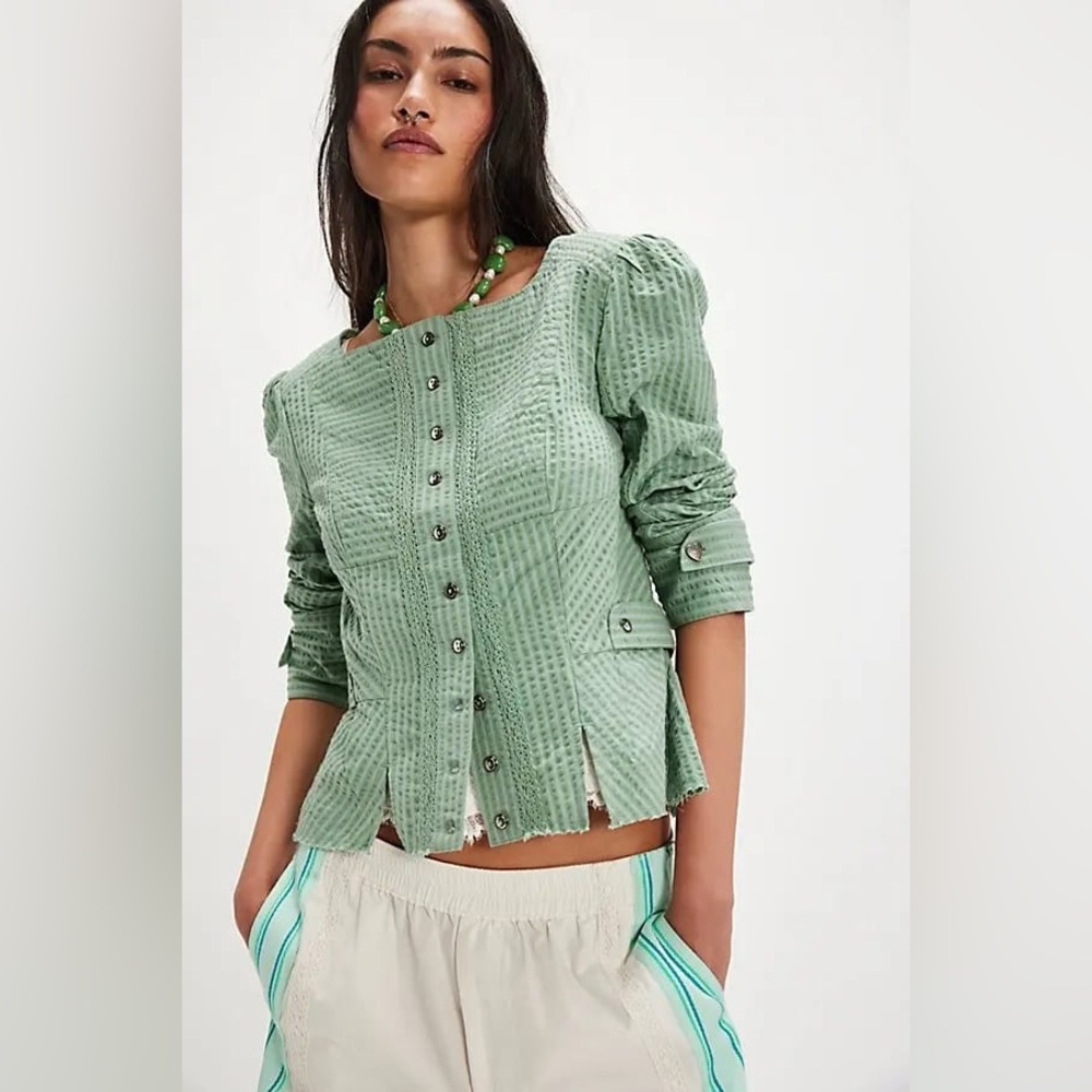 NWT Free People Darcy Fitted Jacket M - Picture 3 of 5